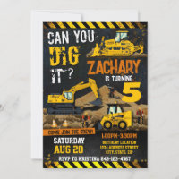 Construction Anniversaire Invitation, Garçons creu
