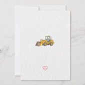Invitation Construction aquarelle Anniversaire minimaliste (Dos)