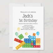 Invitation construction bloc enfant (Devant)