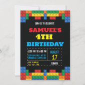 Invitation Construction Blocs Anniversaire (Devant)