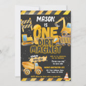 Invitation Construction, Camion de vidange 1er anniversaire (Devant)