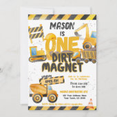 Invitation Construction, Camion de vidange 1er anniversaire (Devant)