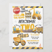 Invitation Construction, Camion de vidange 2e anniversaire (Devant)