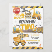 Invitation Construction, Camion de vidange 2e anniversaire (Devant)