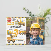 Invitation Construction, Camion de vidange 3e anniversaire (Debout devant)