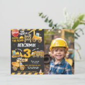 Invitation Construction, Camion de vidange 3e anniversaire (Debout devant)