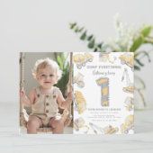 Invitation Construction Camion ONE 1ère fête d'anniversaire (Debout devant)