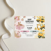 Invitation Construction conjointe et Ballerina Sibling Annive