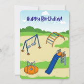 Invitation Construction de terrain de jeu Anniversaire Invita (Dos)