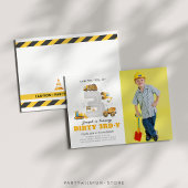 Invitation Construction Dirty 3ème Anniversaire Photo Invitat