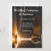 Invitation Construction du contrat de soudure ajouter nom con (Dos)