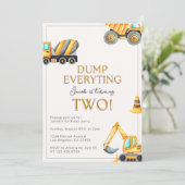 Invitation Construction Dump Tout 2e anniversaire (Debout devant)