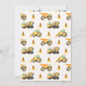 Invitation Construction Dump Tout 2e anniversaire (Dos)