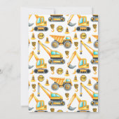 Invitation Construction Dump Tout Camion 2e anniversaire (Dos)