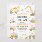 Invitation Construction Dump Truck Boy 2nd Birthday (Devant)