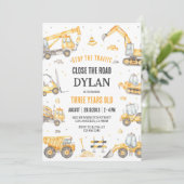 Invitation Construction Dump Truck Boy 2nd Birthday (Debout devant)