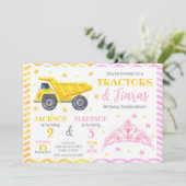 Invitation Construction et anniversaire conjoint de la Prince (Debout devant)