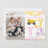 Invitation Construction et frères licorne Célébration conjoin (Devant)