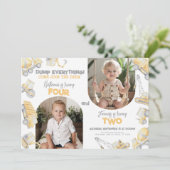 Invitation Construction jumeau jumeau double anniversaire fêt (Debout devant)