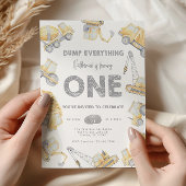 Invitation Construction ONE 1ère fête d'anniversaire