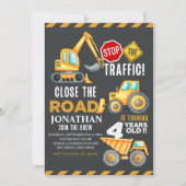 Invitation Construction Party for 4th Birthday Boy (Devant)