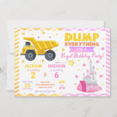 Invitation Construction & Princess Frères et Sœurs d'Annivers (Devant)