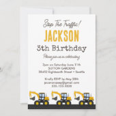 Invitation Construction Truck Birthday | Personalized Décor (Devant)