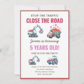 Invitation Construction Valentine Anniversaire Fête Invitatio (Devant)