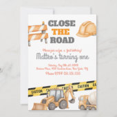 Invitation Construction Vehicles Birthday Dump Truck (Devant)