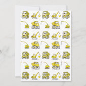 Invitation Construction Véhicules amusants 1er anniversaire (Dos)