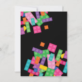 Invitation Construire des briques Fête d'anniversaire Filles (Dos)