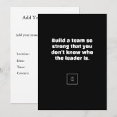 Invitation Construire Une Équipe (Devant / Derrière)