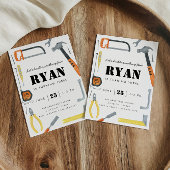 Invitation Construisons ! Outil de construction pour garçon A