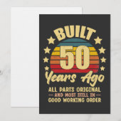 Invitation Construit il y a 50 ans Toutes les pièces d'origin (Devant / Derrière)