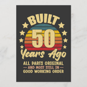 Invitation Construit il y a 50 ans Toutes les pièces d'origin
