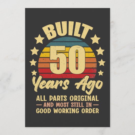 Invitation Construit il y a 50 ans Toutes les pièces d'origin (Devant)
