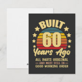 Invitation Construit il y a 60 ans Toutes les pièces d'origin (Devant / Derrière)