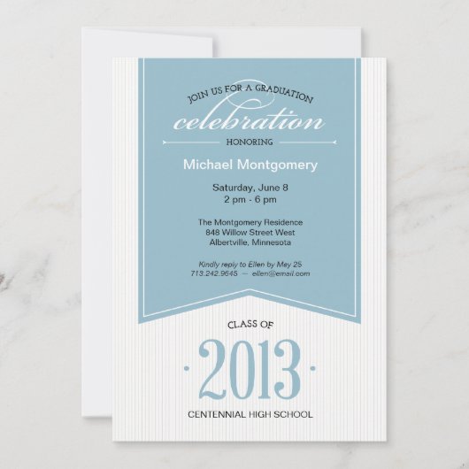 Invitation Contact d'invitation de fête de remise des (Devant)