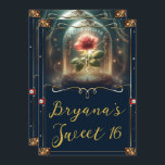 Invitation Conte aussi vieux que Time Enchanted Rose Sweet 16<br><div class="desc">Customisez cette invitation avec vos coordonnées pour votre événement.</div>