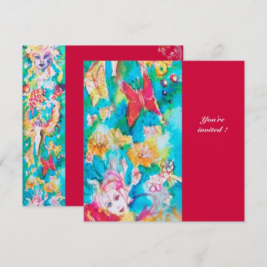 INVITATION CONTE DE FÉE AU RAISIN 2 (Devant / Derrière)