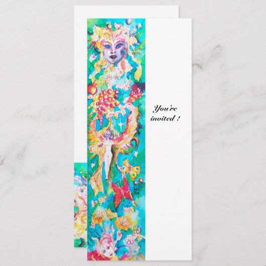 INVITATION CONTE DE FÉE AU RAISIN 5 (Devant / Derrière)