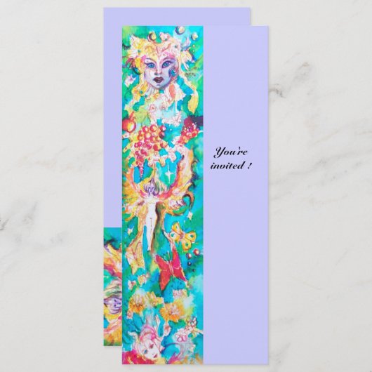 INVITATION CONTE DE FÉE AU RAISIN 8 (Devant / Derrière)