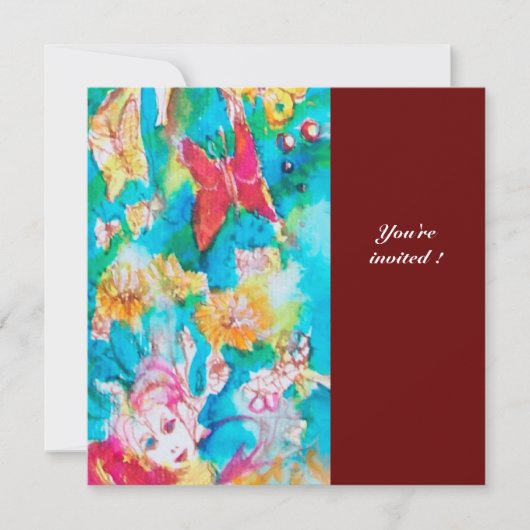 Invitation CONTE DE FÉE AU RAISIN Fantaisie Colorée (Devant)