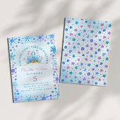 Invitation Conte de fée congelée Ice Princess Crowns Annivers
