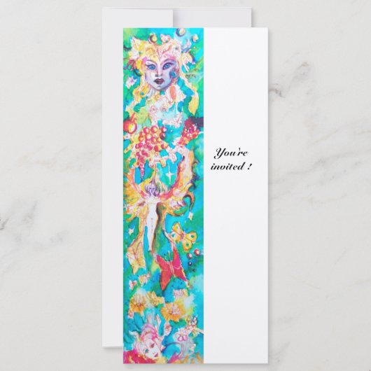 Invitation CONTE DE FÉE DE LA GRAPE 8 métallisé or (Devant)