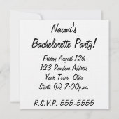 Invitation Conte de fée de la Grenouille (Dos)