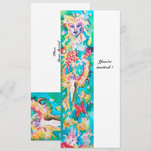 INVITATION CONTE DE FÉE DE RAISIN 8 (Devant / Derrière)