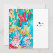 Invitation CONTE DE FÉE DU RAISIN blanc fuchsia bleu noir (Devant)