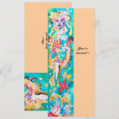 Invitation CONTE DE FÉE DU RAISIN rose bleu fuchsia blanc (Devant / Derrière)