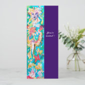 Invitation CONTE DE FÉE DU RAISIN violet bleu fuchsia rose bl (Debout devant)